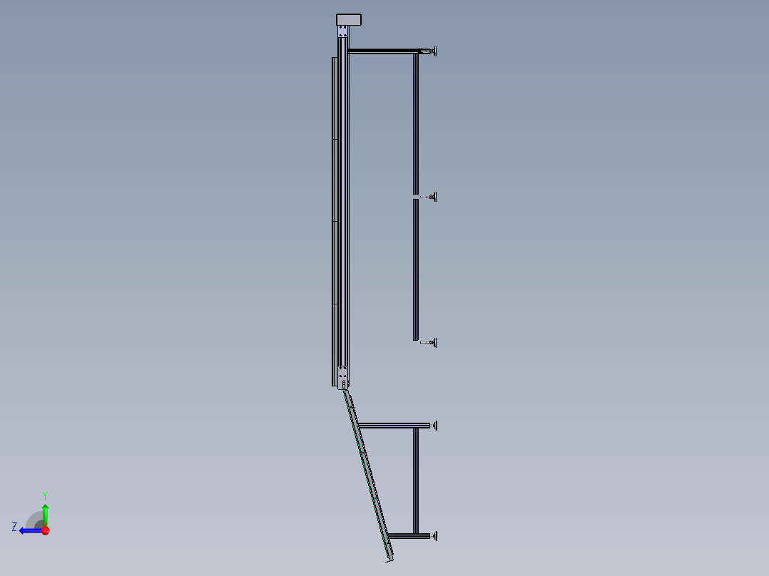 产品输送线右视图