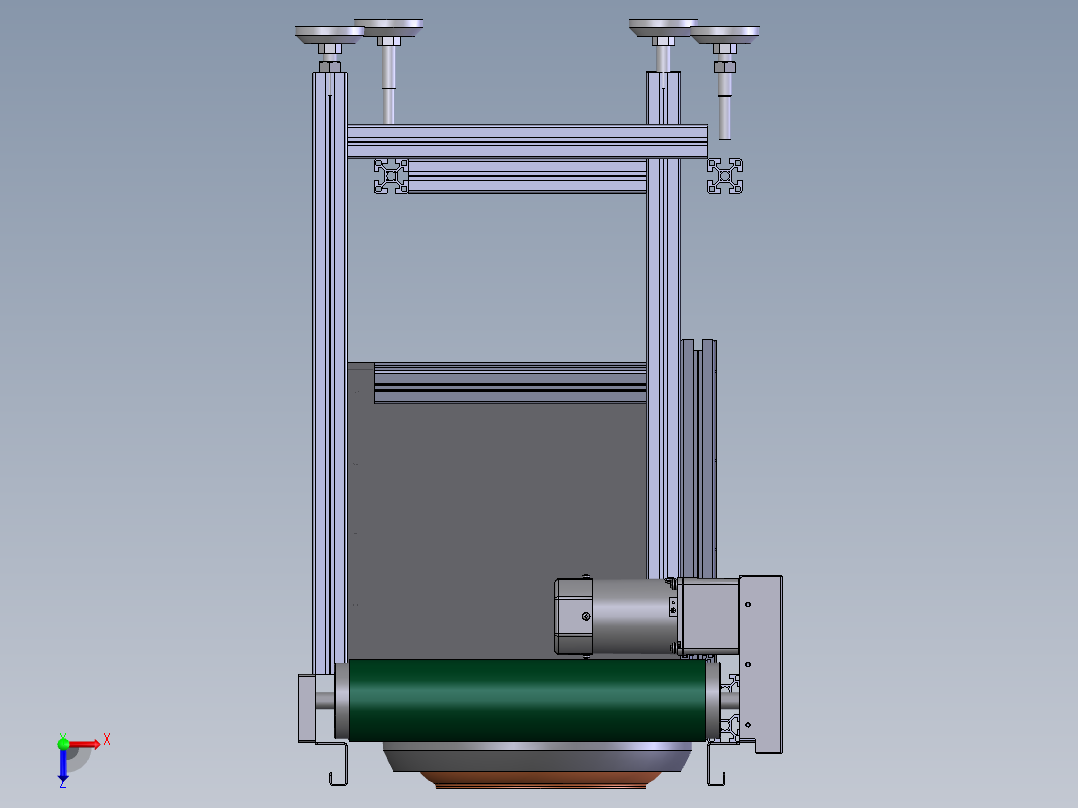 产品输送线俯视图