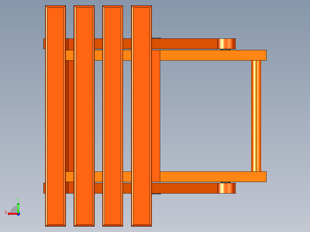 便携式折叠凳子后视图