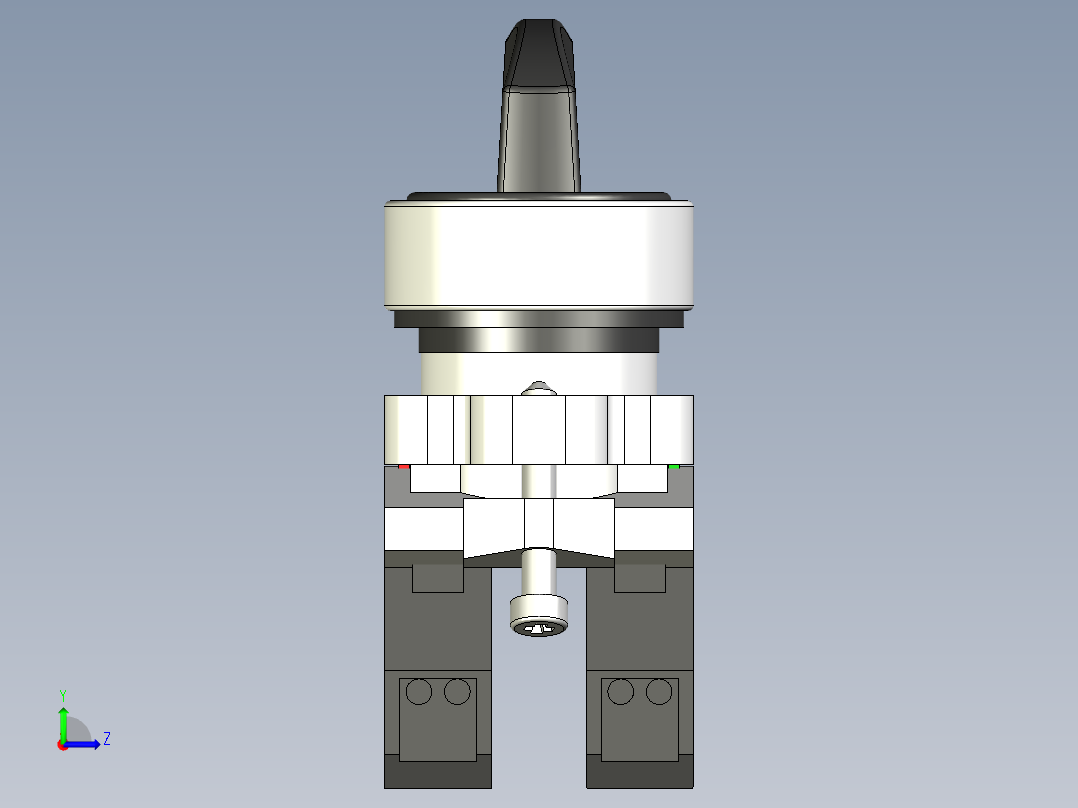 B2005252-开关 22mm 带 1 个常开触点和 1 个常闭触点左视图