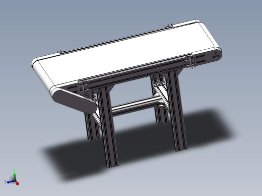 同步带及输送带设计【三维SW模型+4张CAD图纸+说明】