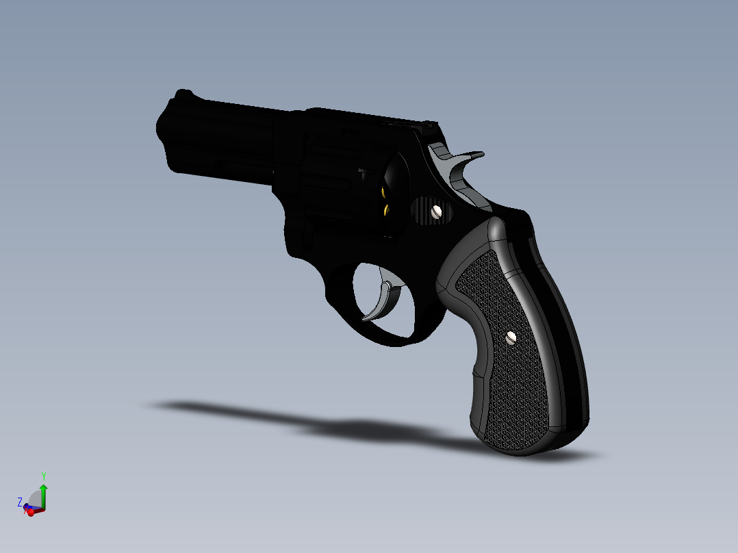 手枪左轮冲锋枪老式狙击步枪设计3D图纸revolver-22-lr SW STP