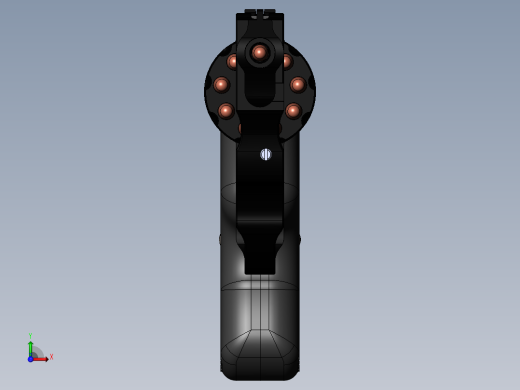 手枪左轮冲锋枪老式狙击步枪设计3D图纸revolver-22-lr SW STP前视缩略图