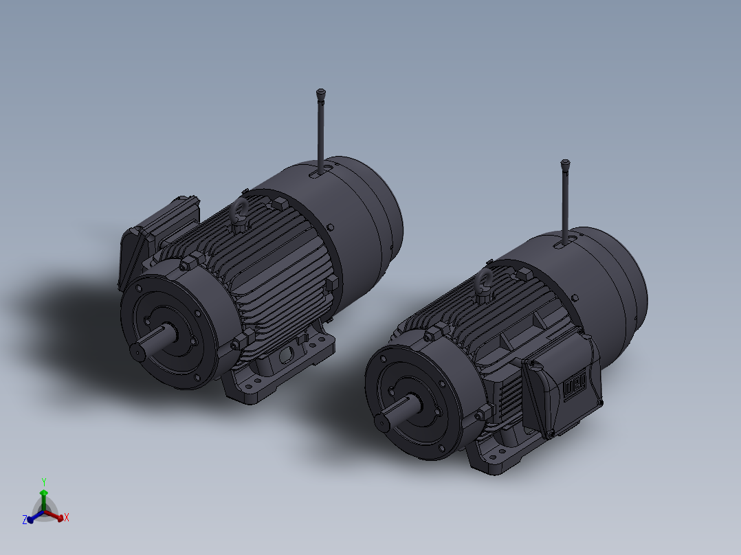 Nema W22制动电机Weg框架324T主视图