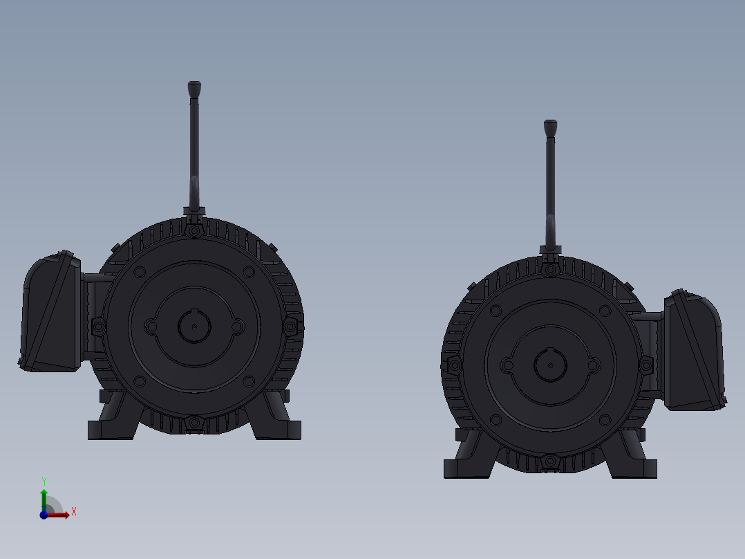 Nema W22制动电机Weg框架324T前视图