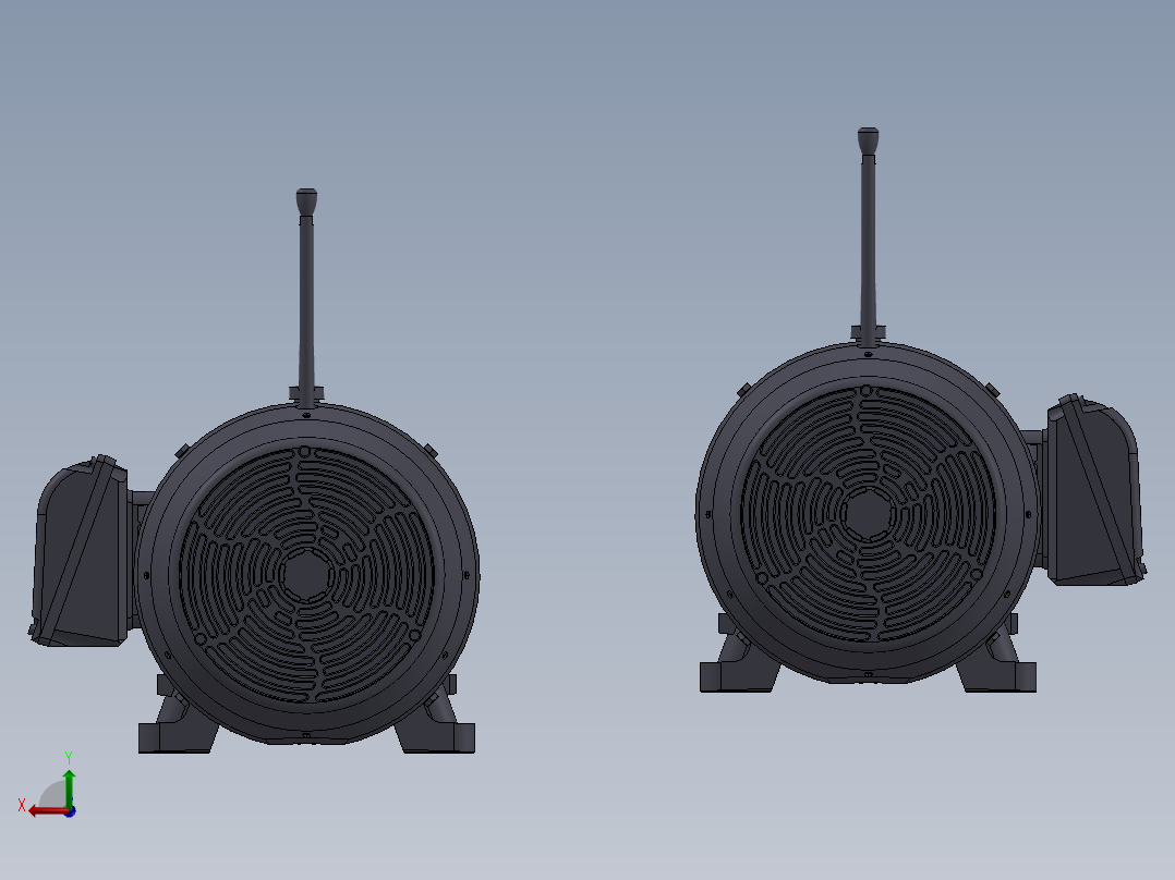 Nema W22制动电机Weg框架324T后视图
