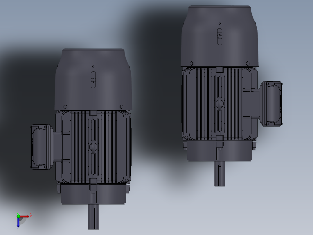 Nema W22制动电机Weg框架324T俯视图