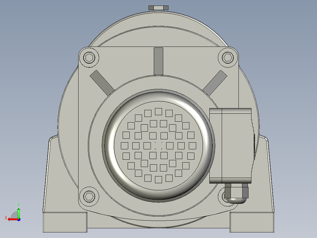GH卧式高速比附三相单相铝壳刹车齿轮减速马达GH-40-400W-800-S-G1-LD-HO后视图