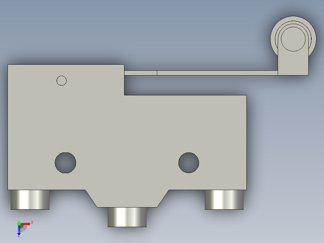 布局-微动开关欧姆龙Z-15GW2-B1俯视图