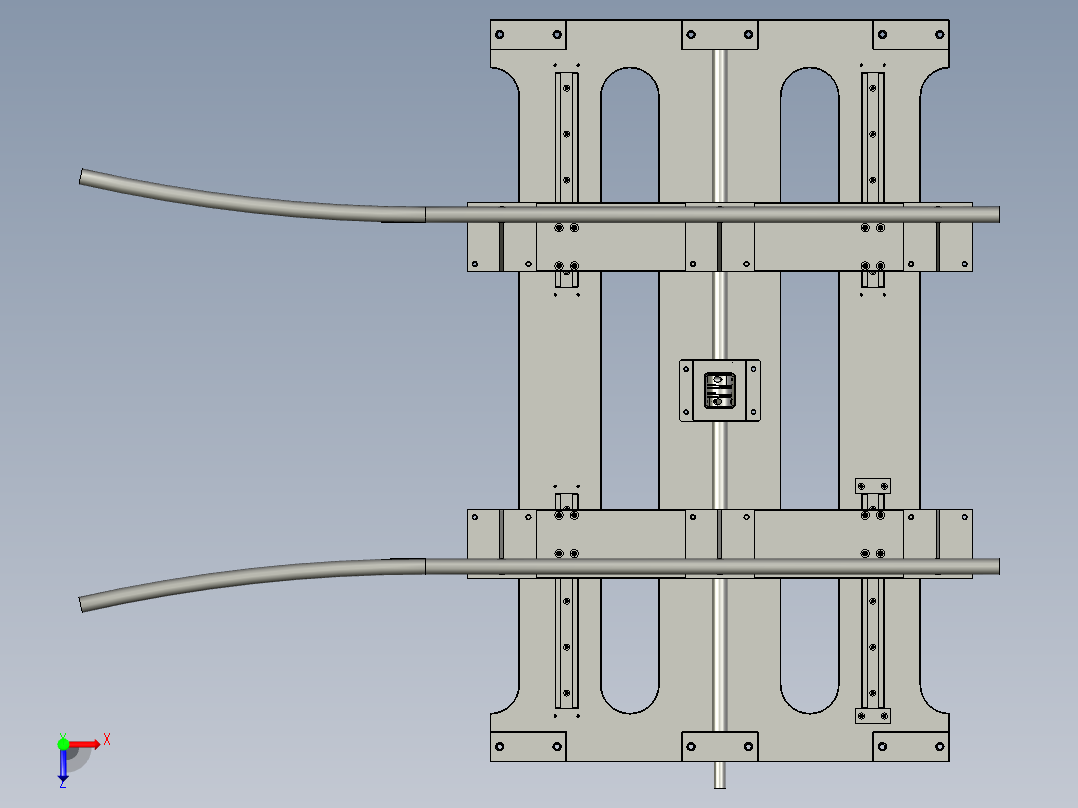 充电接口检测自动化设备设计-前段开合装置-V1俯视图