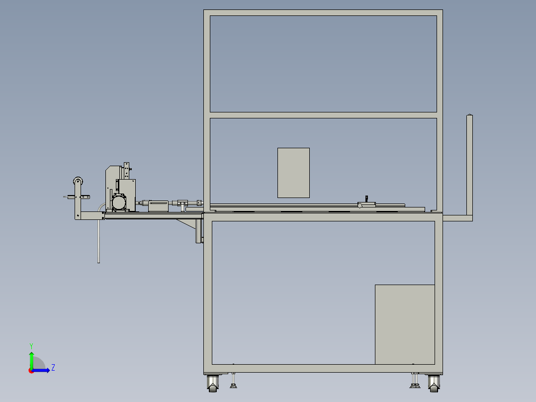 海绵内芯冲压设备左视图