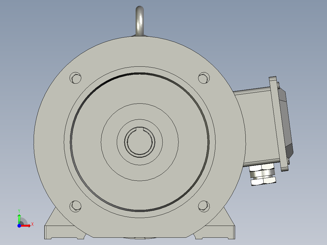CQYD2-(160M-280M)B35右变极多速三相异步电动机YD2-160M-4-B35右前视图
