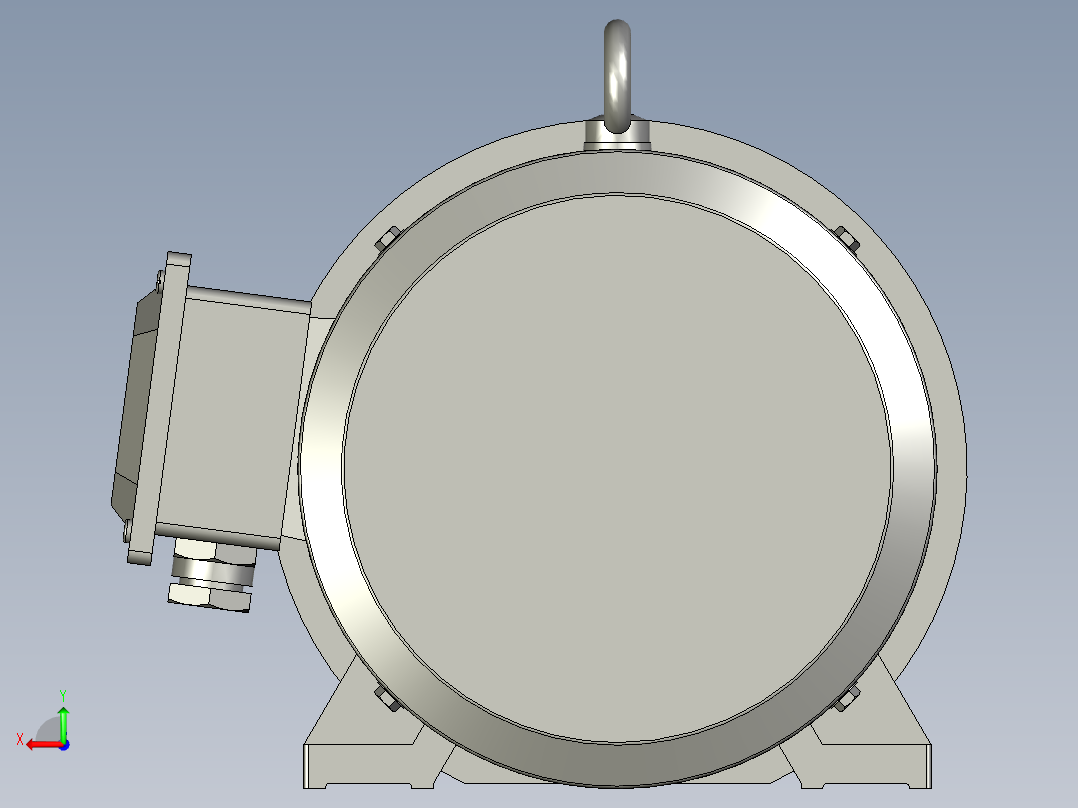 CQYD2-(160M-280M)B35右变极多速三相异步电动机YD2-160M-4-B35右后视图