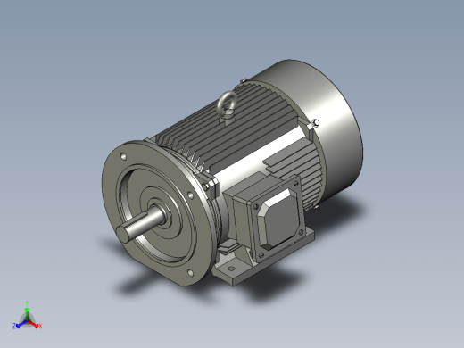 CQYD2-(160M-280M)B35右变极多速三相异步电动机YD2-160M-4-B35右正等轴测缩略图