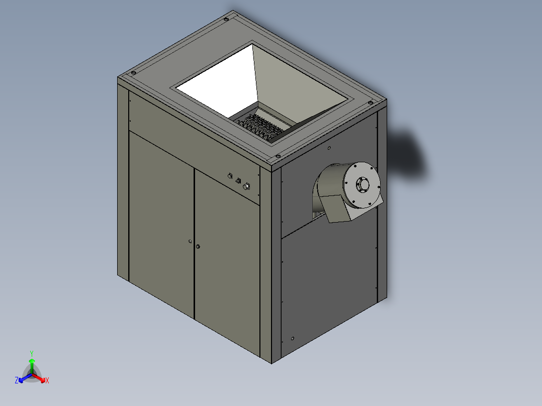 生活垃圾粉碎回收装置主视图