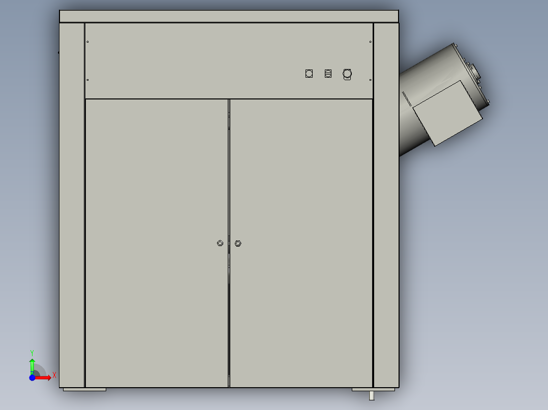 生活垃圾粉碎回收装置前视图