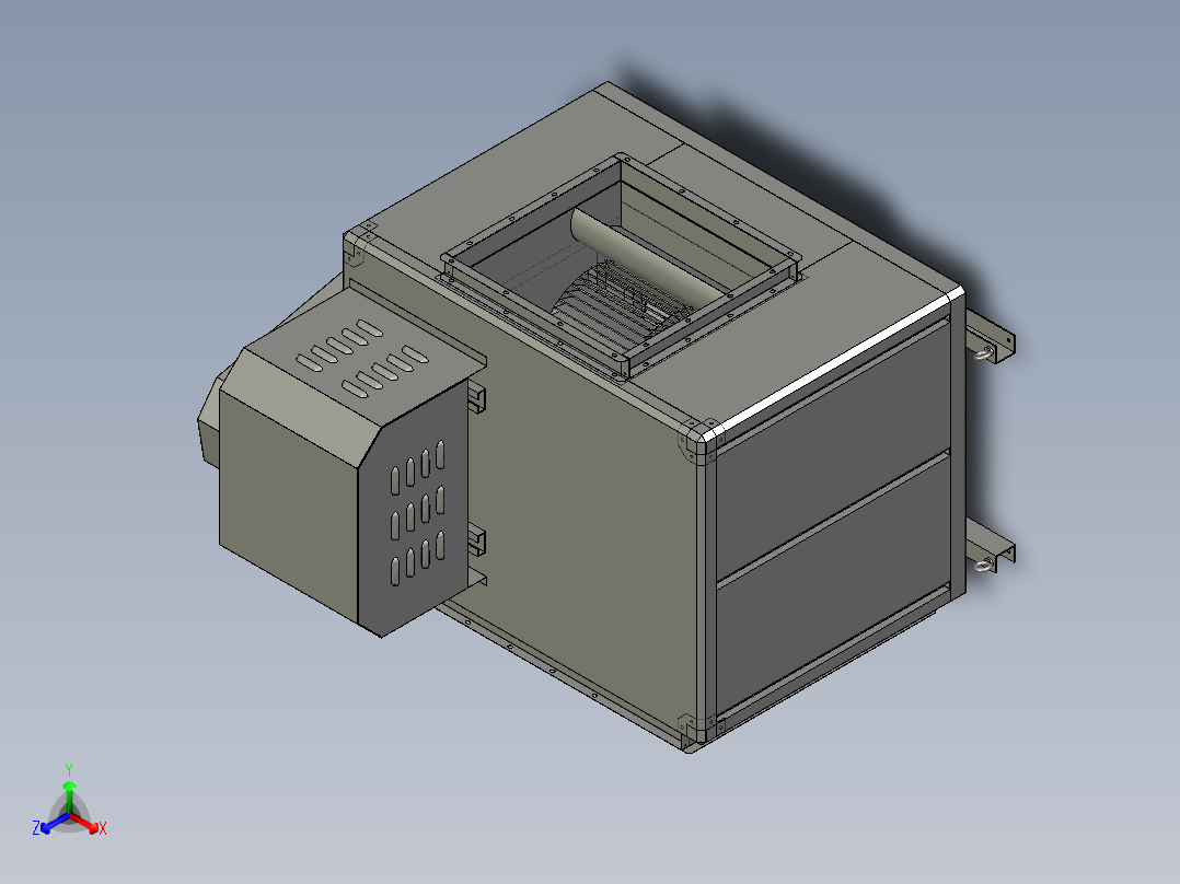 粉末涂料用的稳定型高压风机主视图