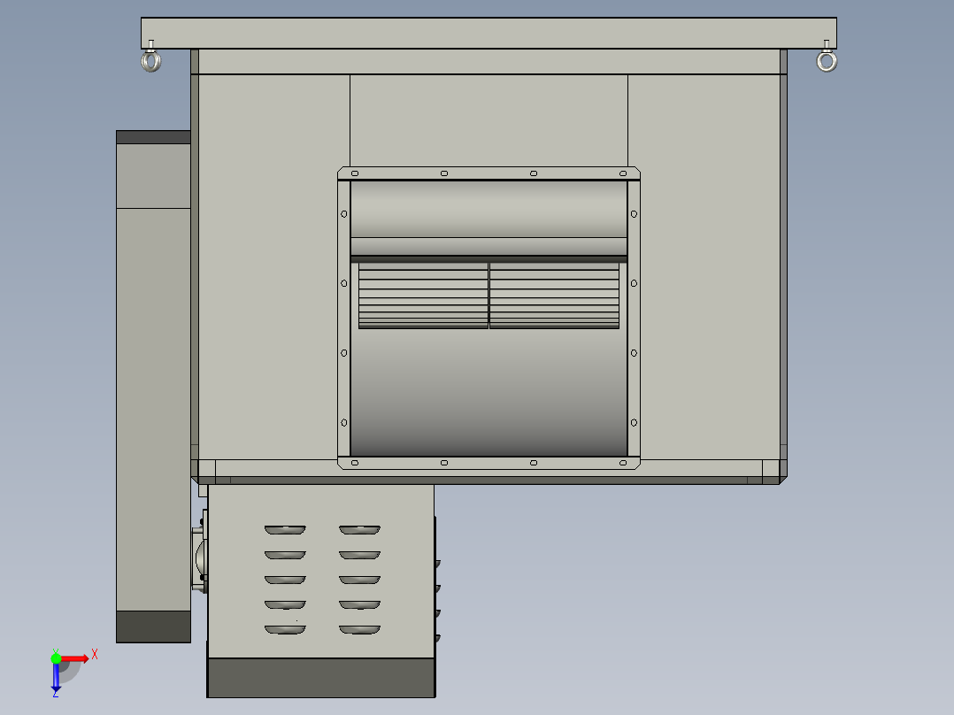 粉末涂料用的稳定型高压风机俯视图