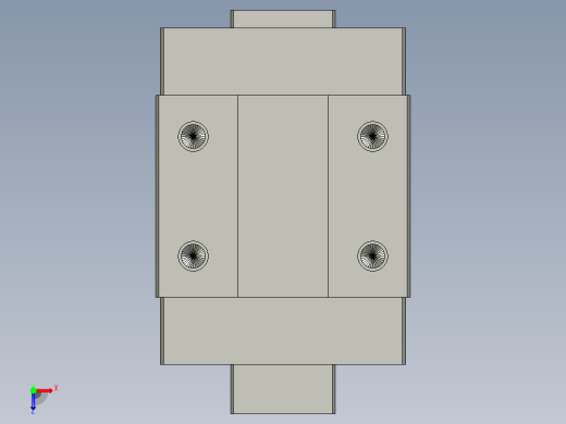 MGN7C1R27Z1CM(2孔分中E6+6)俯视缩略图