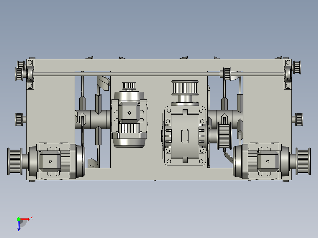 抛翻装置俯视图