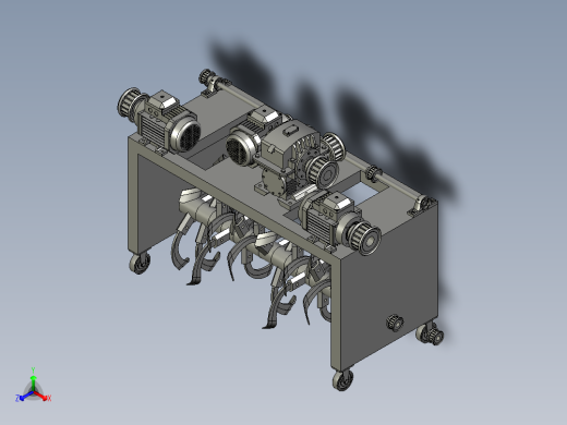 抛翻装置正等轴测缩略图