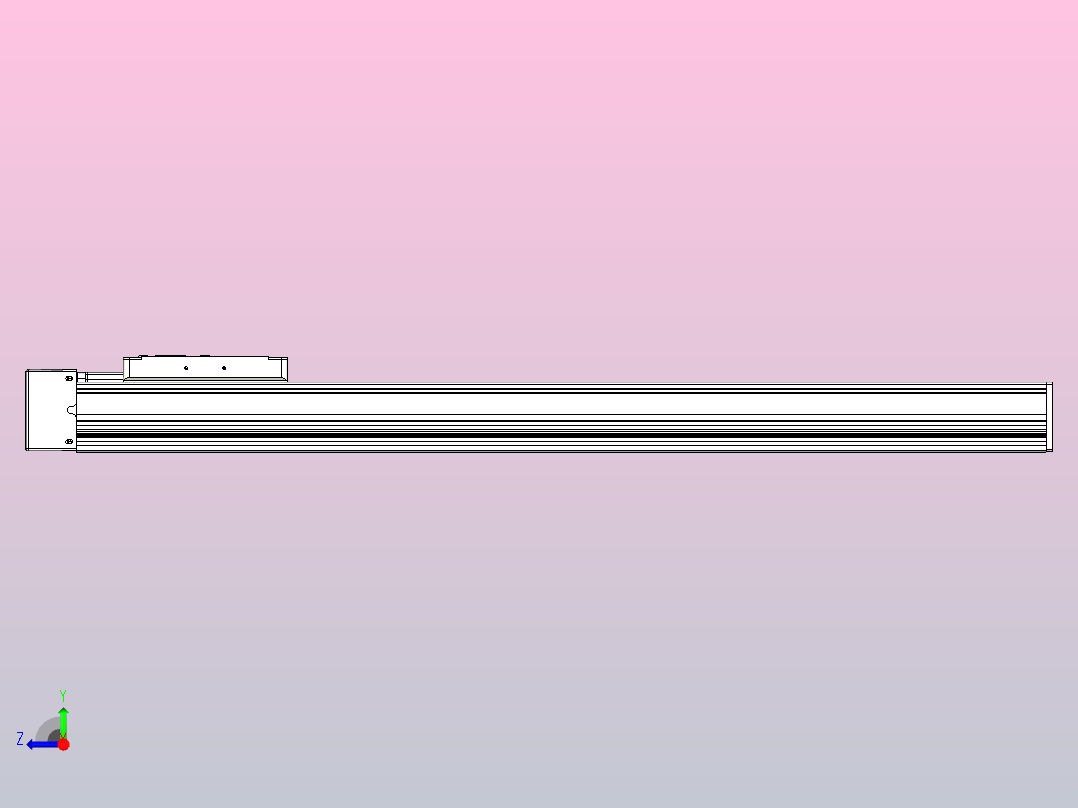 滚珠丝杠直线轴带导轨全封闭TPA-HCR-105D-1610C-L550-ML-C-P40-N3右视图