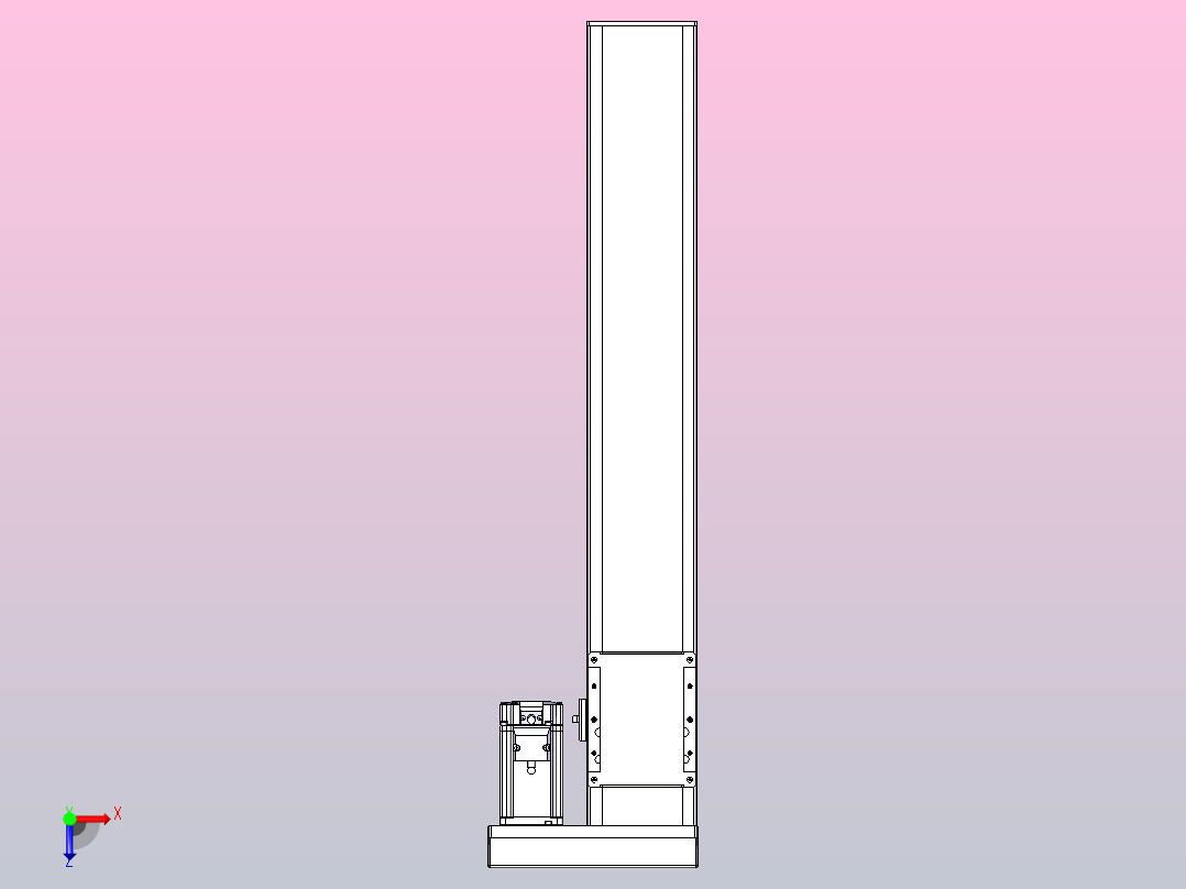 滚珠丝杠直线轴带导轨全封闭TPA-HCR-105D-1610C-L550-ML-C-P40-N3俯视图