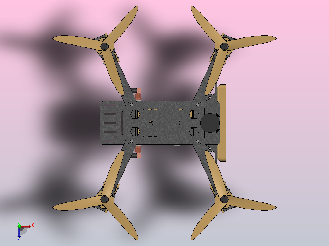 Drone race PX4无人机俯视图