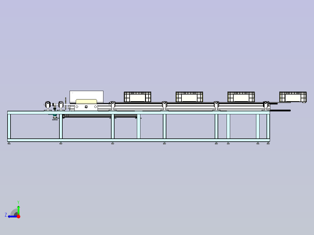 一款步进送料定位机3D图纸右视图