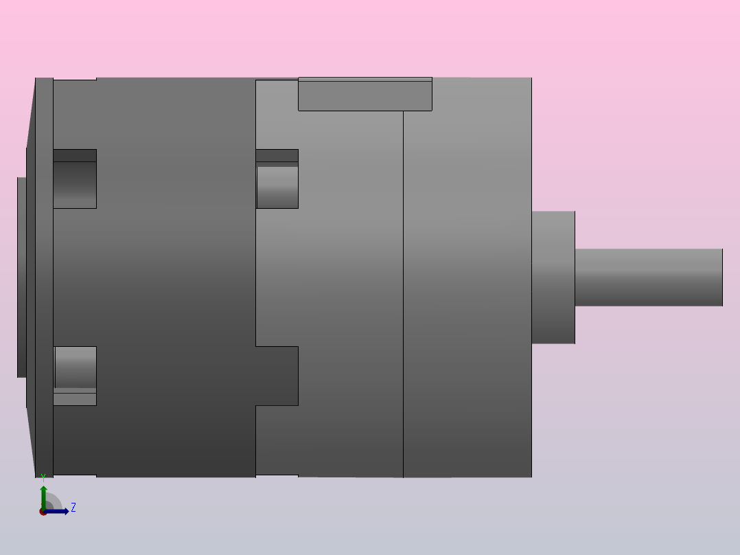 CRB2 叶片旋转气缸(带角度调整单元)[CRB2BWU20-90SZ]左视图