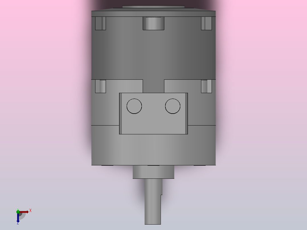 CRB2 叶片旋转气缸(带角度调整单元)[CRB2BWU20-90SZ]俯视图