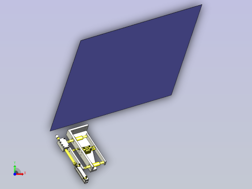 一种定位组件避让机构3D图纸前视缩略图