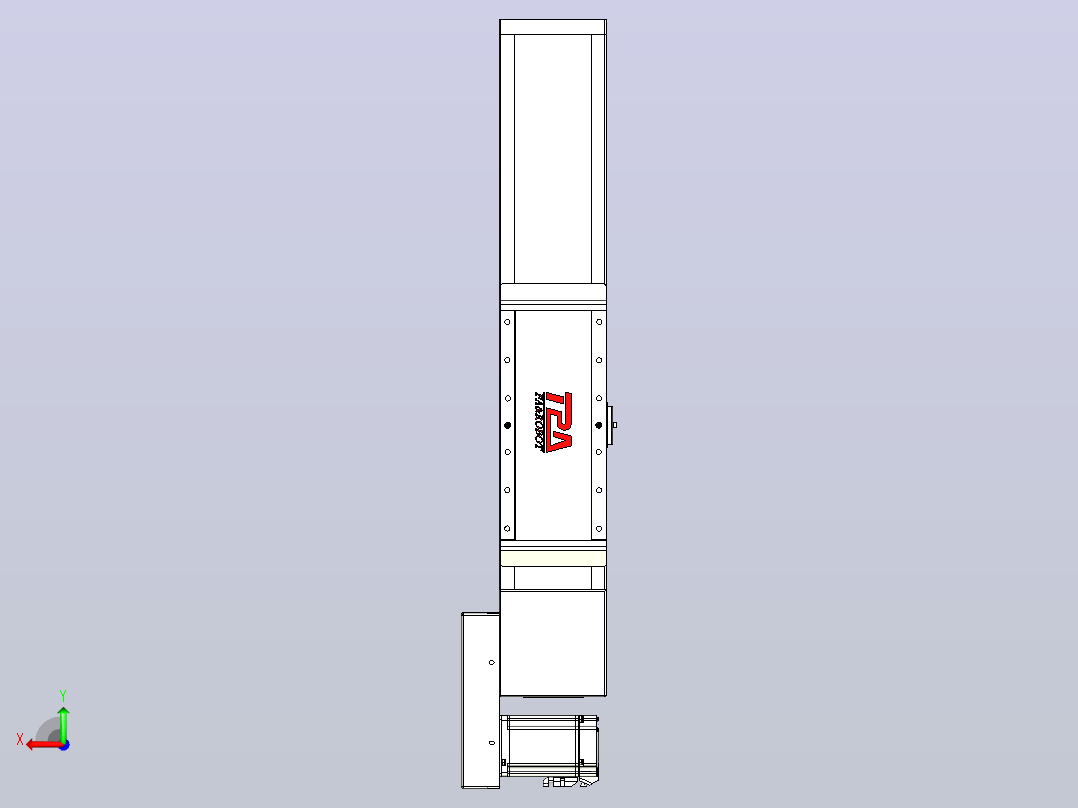 伺服电机集成皮带传动直线执行器TPA-OCB-140-256-L150-ML-P75-N3后视图