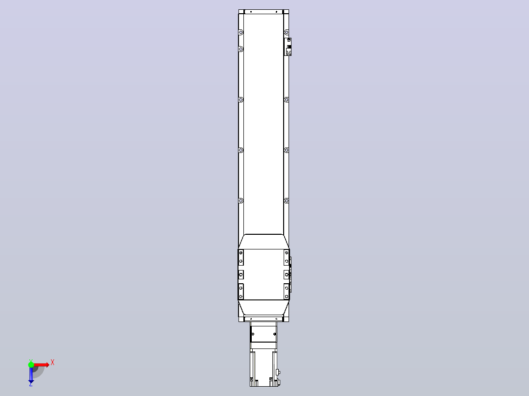 滚珠丝杠直线轴内置导轨TPA-GCR-150-2010C-L650-M-M75-N3俯视图