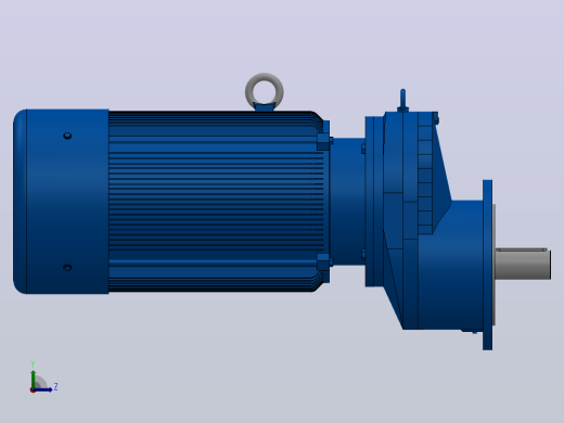 RXF107法兰轴伸式安装斜齿轮减速机RX107-Y22-4P-180L-M1-0°-Φ350左视缩略图