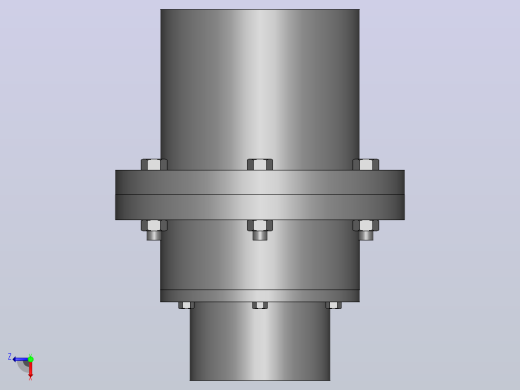 GⅡCLZ1～13型鼓形齿式联轴器_GⅡCLZ1联轴器 B 25×62／ B 25×62俯视缩略图