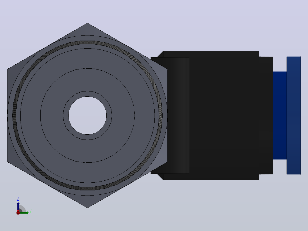 IPD-N 螺纹侧三通-NPT螺纹_IPD3-16-NO2前视图