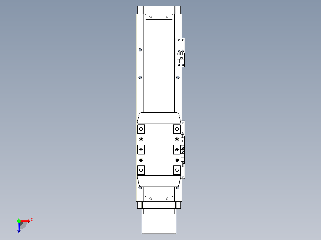 滚珠丝杠直线轴内置导轨TPA-GCR-80-1610C-L150-MP-M20-N3俯视图