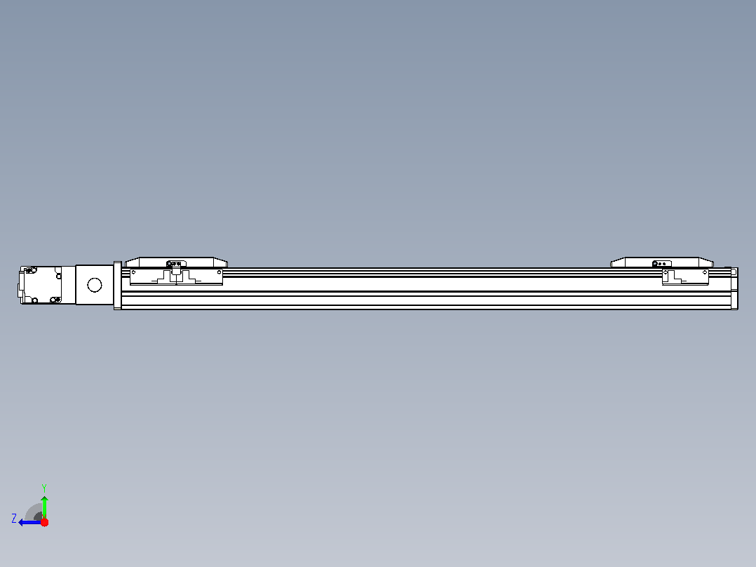 皮带直线轴双滑块型TPA-GCBS-50-P42-L200-QL-M10-N3右视图