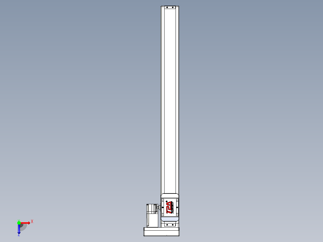 滚珠丝杠直线轴带导轨全封闭TPA-HCR-65S-1610C-L650-ML-C-P10-N3俯视图