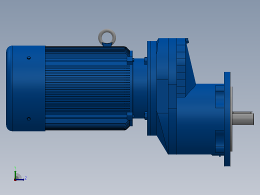 RXF57法兰轴伸式安装斜齿轮减速机RX57-Y0.37-4P-71-M1-0°-Φ160左视缩略图