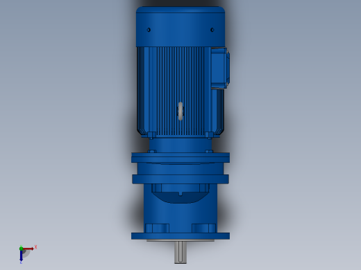 RXF57法兰轴伸式安装斜齿轮减速机RX57-Y0.37-4P-71-M1-0°-Φ160俯视缩略图
