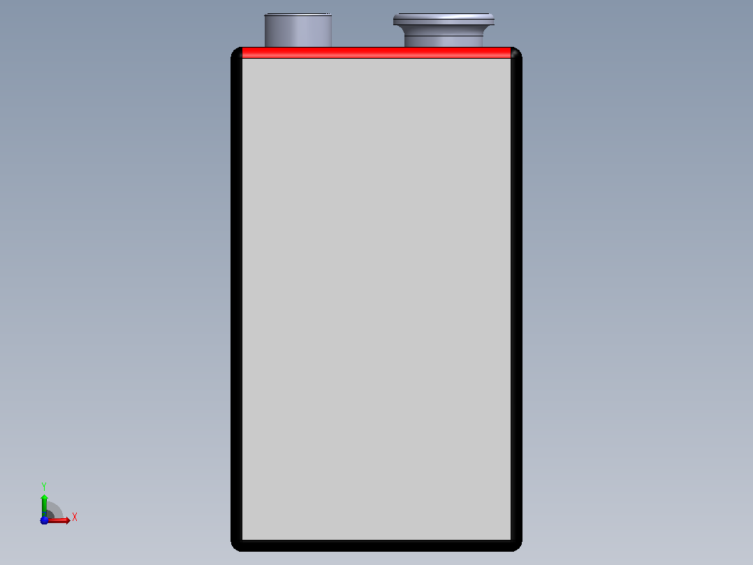 9V 电池前视图
