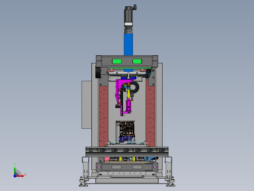 汽车电机壳体压装产线sw18可编辑前视缩略图