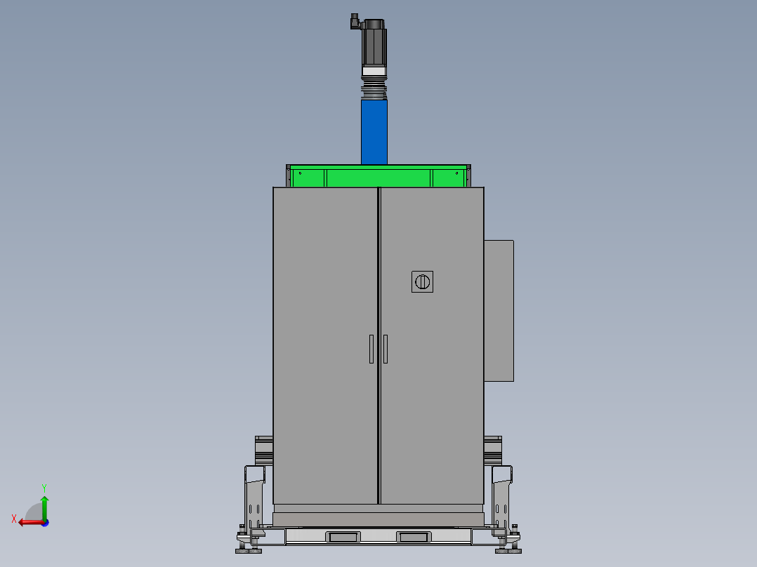 汽车电机壳体压装产线sw18可编辑后视图