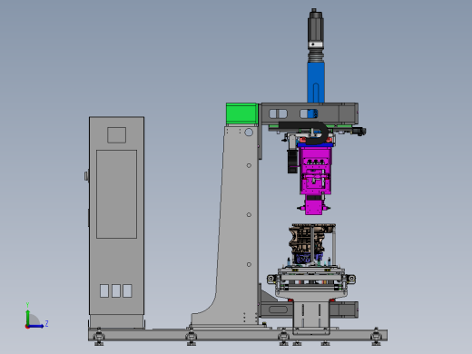 汽车电机壳体压装产线sw18可编辑左视缩略图