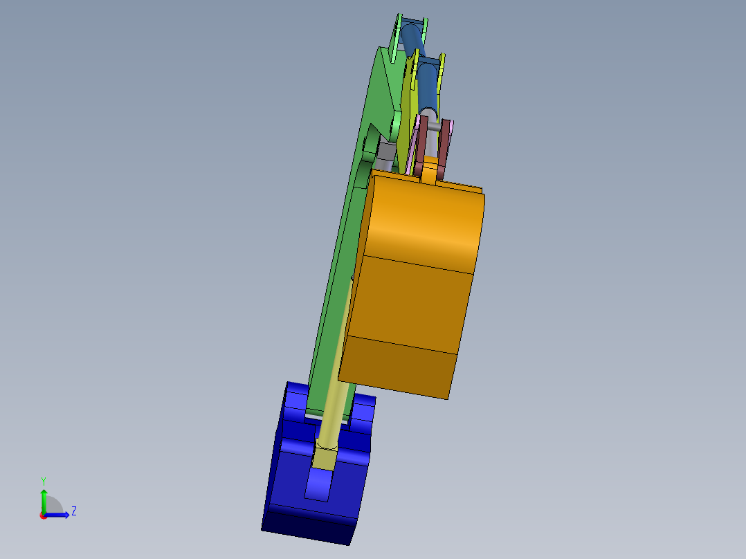 挖掘机主动臂（大臂）3D模型左视图