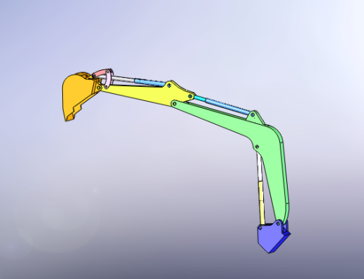 挖掘机主动臂（大臂）3D模型缩略图