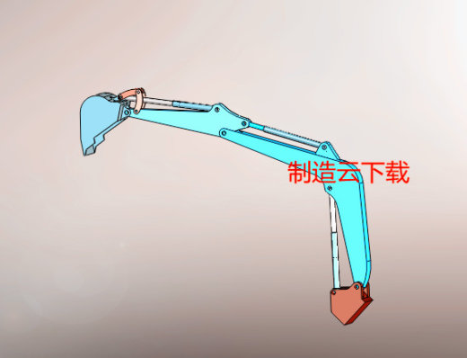 挖掘机主动臂（大臂）3D模型缩略图