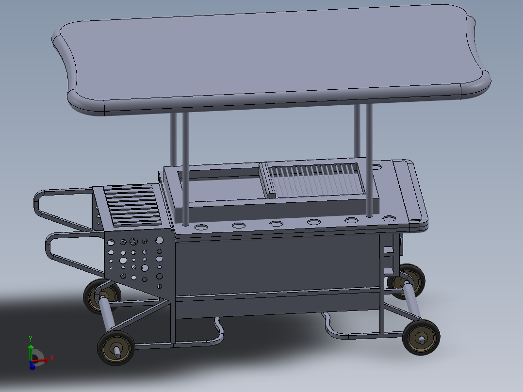 夜市路边摊小推车